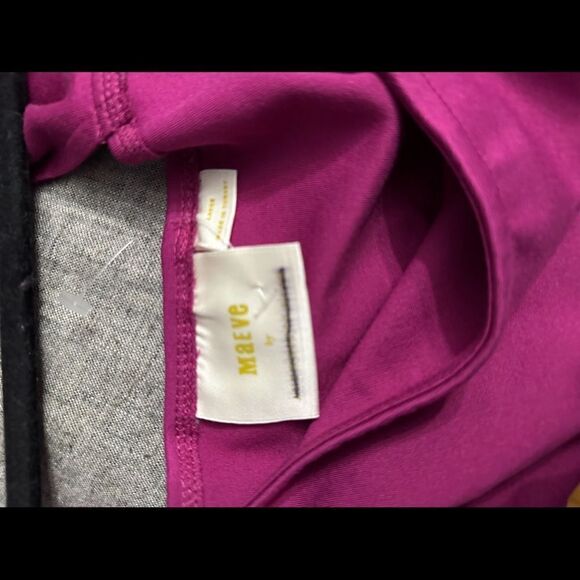 Maeve by Anthropologie Square Neck Cap Sleeve Top Size Large Magenta Pink NWT - Picture 7 of 8
